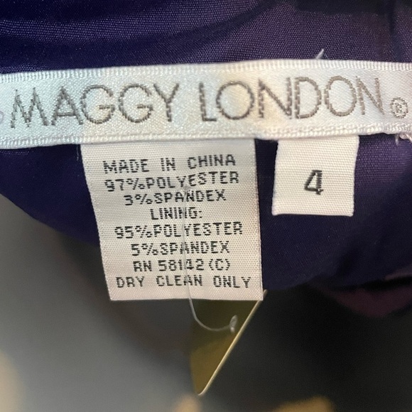 Vintage 00s Y2K Purple Mini Dress by Maggy London - Picture 3 of 3